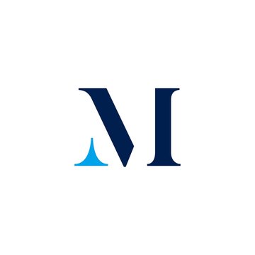 M Letter Initial Logo Vector