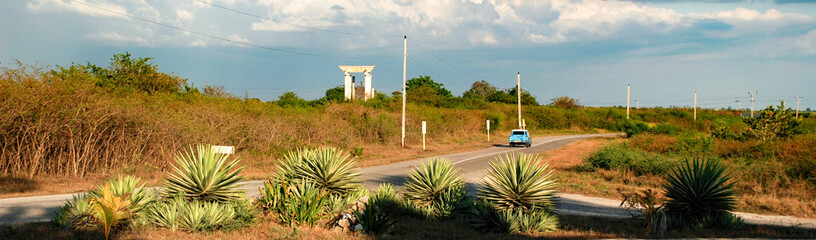 The old car on cuban way