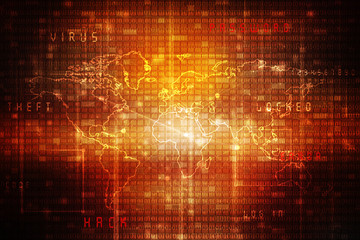 2d illustration world map abstract background
