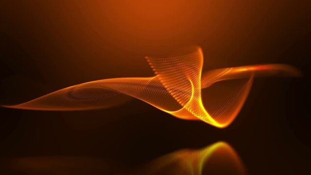 Abstract vector flame mesh. Motion intro background.