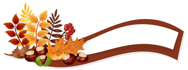 Herbstbanner mit Textfl&auml;che