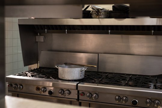 Pot kept on the stove 