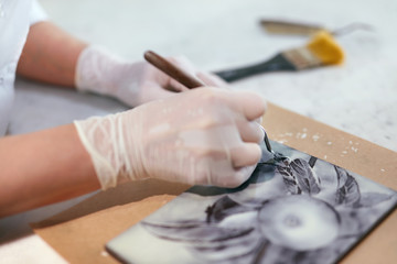 Chocolate Art Work On Chocolate Bar