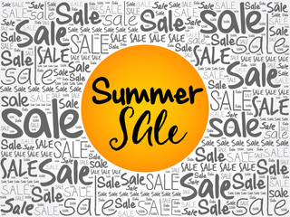 SUMMER SALE word cloud collage, business concept background