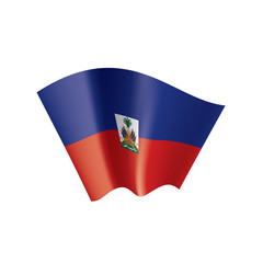 Haiti flag, vector illustration on a white background