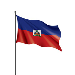 Fototapeta premium Haiti flag, vector illustration on a white background