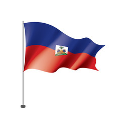 Haiti flag, vector illustration on a white background
