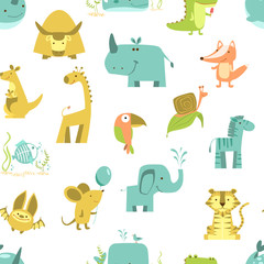 Fototapeta premium seamless pattern of animals