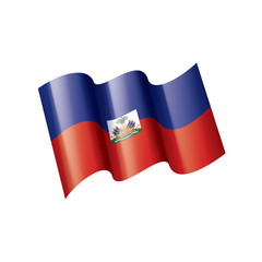 Haiti flag, vector illustration on a white background