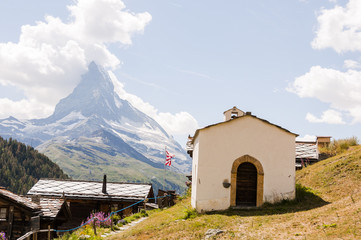 Zermatt, Findeln, Weiler, Wanderweg, Matterhorn, Wallis, Alpen, Sunnegga, Bergkapelle, Sommersport,...