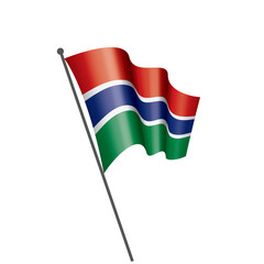 Gambia flag, vector illustration on a white background