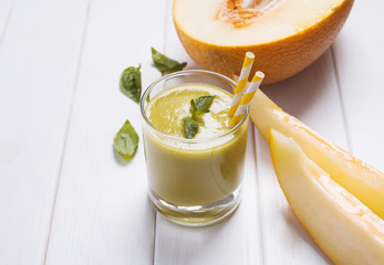 Delicious refreshing melon smoothie