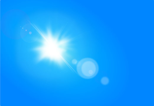 Sunny sky - Background with Lens Flare