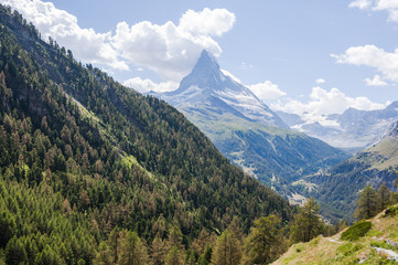 Zermatt, Matterhorn, Alpen, Wallis, Walliser Berge, Matterhorn, Findeln, Findelbach,...