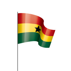 Ghana flag, vector illustration on a white background