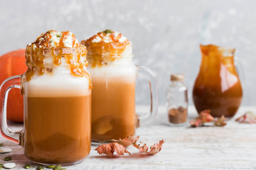 Pumpkin Latte with a cap of whipped cream