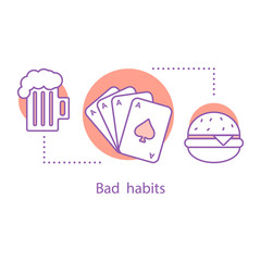 Bad habits concept icon