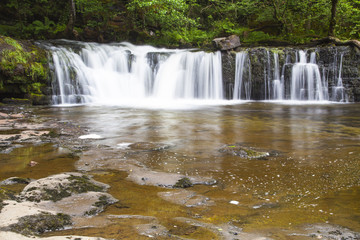 Fototapeta premium Wasserfall treck in den Brecon Beacons, Wales