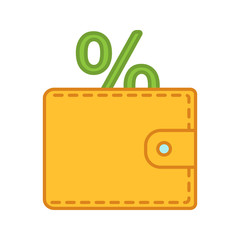 Money saving color icon