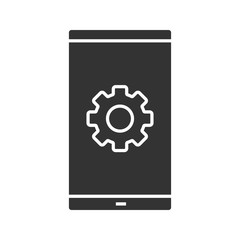 Smartphone settings glyph icon