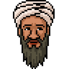 vector pixel art islam man