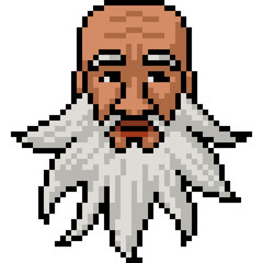 vector pixel art old man