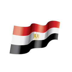 Egypt flag, vector illustration on a white background