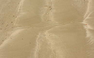 Deserted sandy beach at Littlehampton, Sussex, England