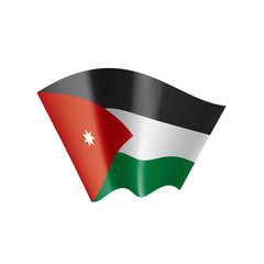 Jordan flag, vector illustration on a white background