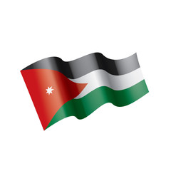 Jordan flag, vector illustration on a white background