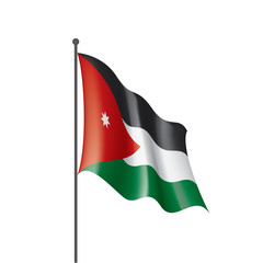 Jordan flag, vector illustration on a white background