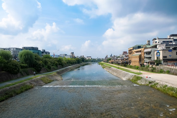 Fototapeta na wymiar 京都 鴨川の風景