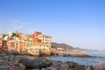 Fototapeta na wymiar Boccadasse panorama - Genoa - Italy