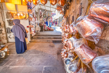 View of a bazaar in Mardin, Turkey