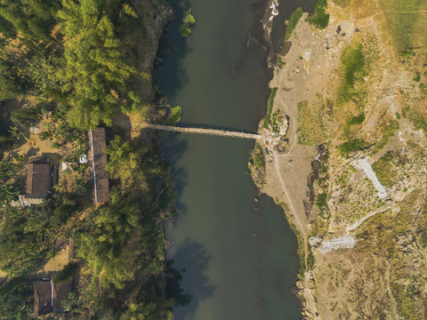 River landscape aerial photography