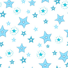 Seamless star pattern. Vector Christmas elegant background.