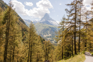 Zermatt, Findeln, Findelbach, Findelschlucht, Wanderweg, Matterhorn, Alpen, Schweizer Berge,...