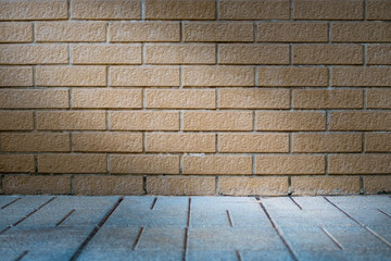 brick wall and floor