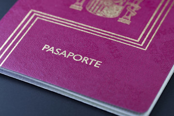 Close-up Spanish passport