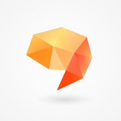 Polygonal speech bubble
