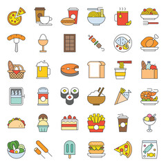food and drink icon, gastronomy concept filled outline
