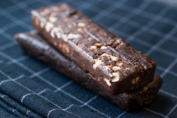Peanut Chocolate Bar made with Date Fruit, Cocoa Mass, Oatmeal, Himalayan Salt, Chicory Root and Fiber