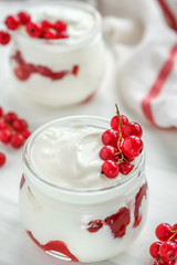 yoghurt with red current