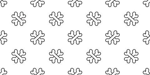 crossbones  seamless pattern pirate vector bone dog halloween isolated background repeat wallpaper