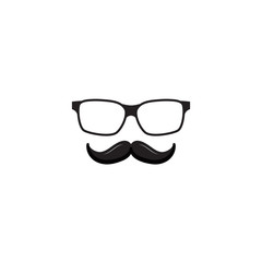 Fototapeta premium mustache and glasses icon, vector template