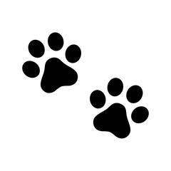Dog paw vector footprint icon logo symbol graphic illustration cat french bulldog cartoon