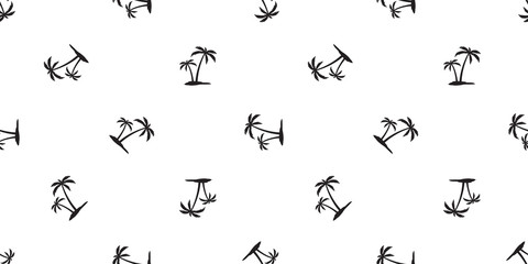 palm tree seamless pattern coconut tree vector island tile background repeat wallpaper scarf isolated illustration