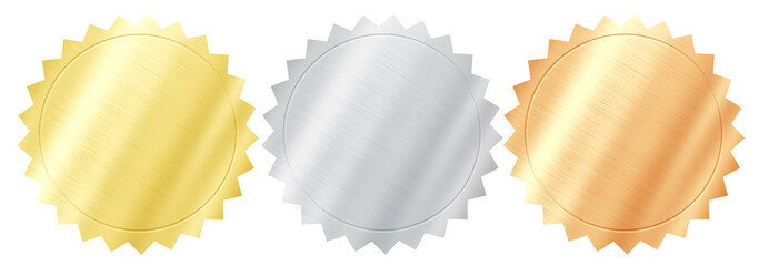 Set of various metal quality seals