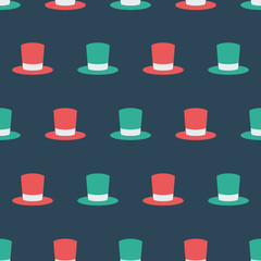 Fototapeta na wymiar Pattern with hats cylinders