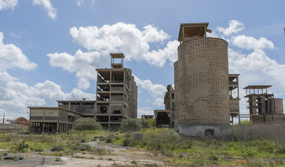old destroyes industrial area